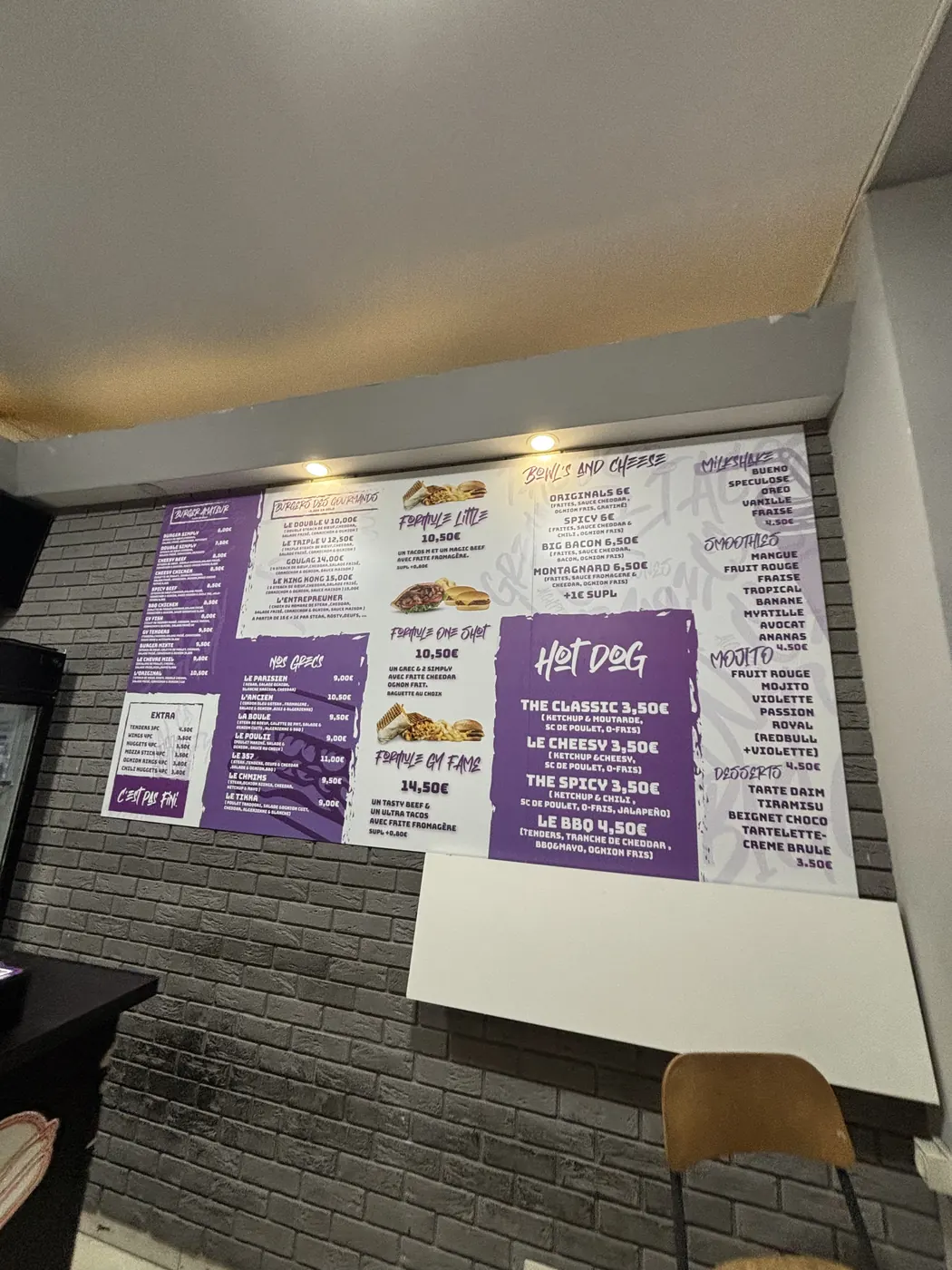 Menu mural Gy Food